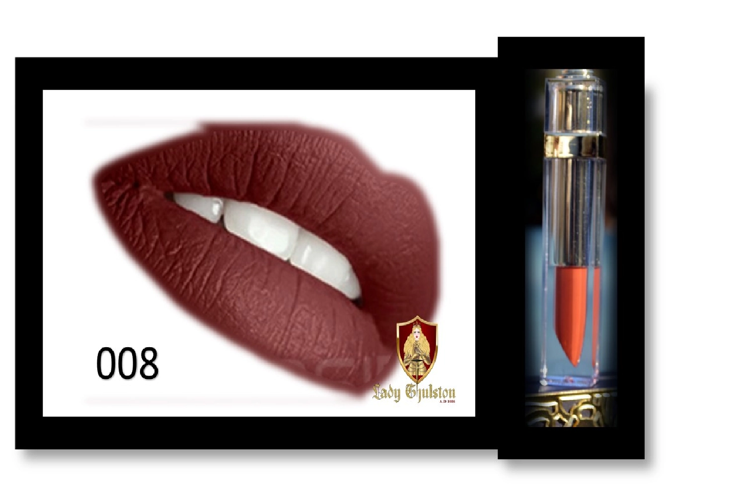 Lady Thulston 008 lipstick color Vegan/Halal